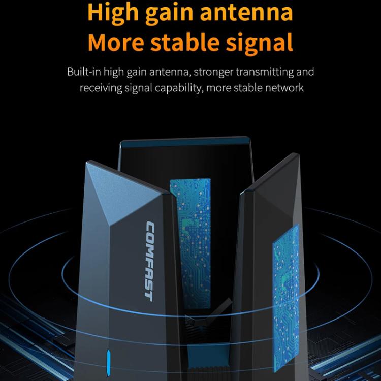 COMFAST CF-987BE Tri-band 6500Mbps WiFi7 USB 3.0 Wireless Network Adapter, CF-987BE COMFAST CF-987BE Tri-band 6500Mbps WiFi7 USB 3.0 Wireless Network Adapter, CF-987BE